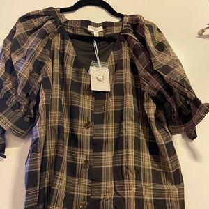 Lauren Conrad Plaid Blouse